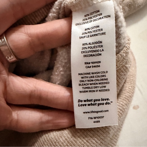 Life is Good Cropped Daisy Sweatshirt XL - Picture 4 of 6